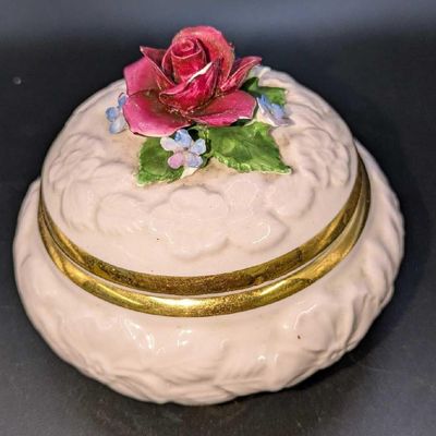 Vintage Radnor Bone China Trinket Bowl With Flower
