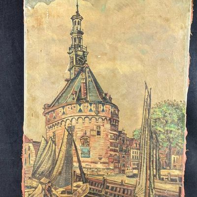 Official Epcot World Showcase Vintage Painting