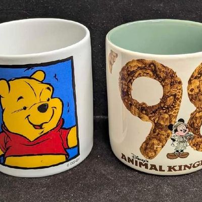 Sale Photo Thumbnail #1105: Two Large Disney Animal Kingdom And Winnie The Pooh Mugs