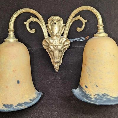 Vintage Art Nouveau Daum Style Wall Sconce B