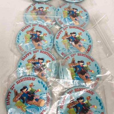 10 Rare Walt Disney World  "Happy 21st Birthday" Splash Mountain Buttons