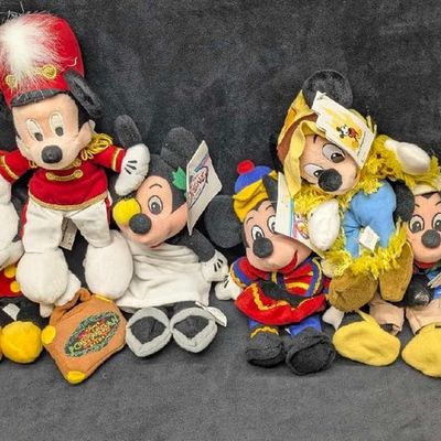 Sale Photo Thumbnail #1132: Disney Mickey Mouse Bean Bag Dolls Lot Of 8