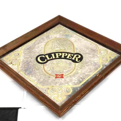 Clipper The Dark Light Beer Mirror Miller