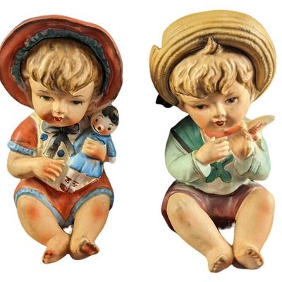 Two Vintage Lipper & Mann Ceramic Babies