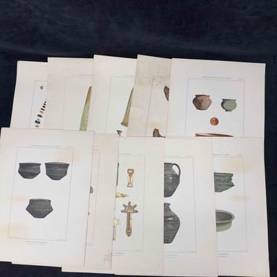 Archaeological and Historical Society of Charente French Le Cimetiere D'Herpes Prints Excerpts