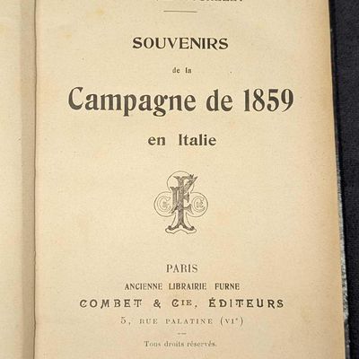 General Bourelly Souvenirs De La Campagne de 1859