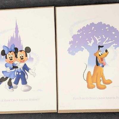 Disney Don Williams Donald Pluto Prints &  Mickey Mouse & Minnie Mouse Prints