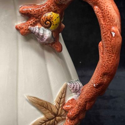 Fitz & Floyd Coral/Shells Pitcher
