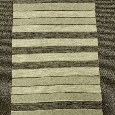 Striped Woven Wool Rug