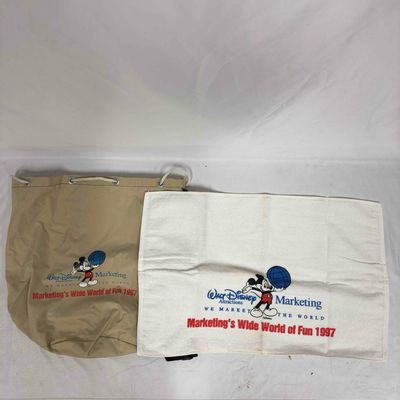 Sale Photo Thumbnail #1249: Walt Disney Attractions Marketing Mickey Mouse Bag and Towel