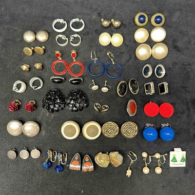 Collection Assorted Costume Jewelry Earrings