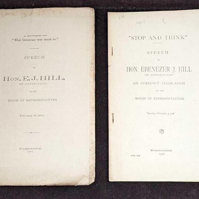 2 Antique Ebenezer J. Hill Speech Booklets S5