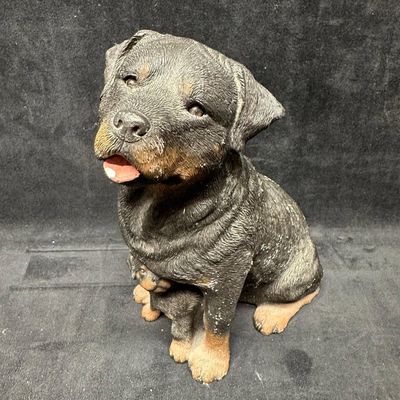 Rottweiler and Pup Sandicast Sculpture Vintage Statue 1992 Sandra Brue