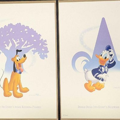 Disney Don Williams Donald Duck & Pluto Prints