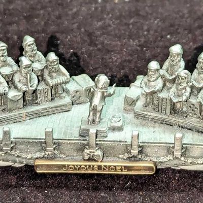 Pewter Santa's Express Joyous Noel Figurine