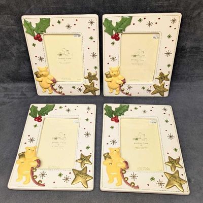 4 Disney Winnie The Pooh Porcelain Frames 4 x 6 Photos