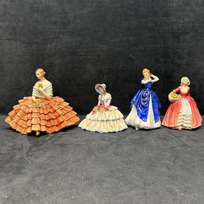 Royal Doulton Porcelain Lady Figurines Group Including Daydreams Lauren Janet