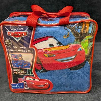 Pixar Cars 100% Cotton 3 Pc Twin Flannel Sheet Set