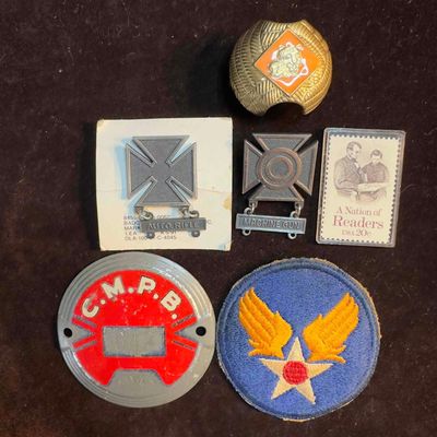 WW2 Air Force Patch Boy Scout Various Badges Collectibles Stamp Set Lot of Six