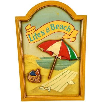 Wooden Pub Style Life’s A Beach Sign