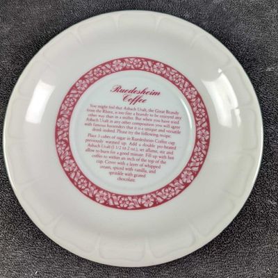 Vintage Rudesheimer Coffee Recipe Heinrich Plate