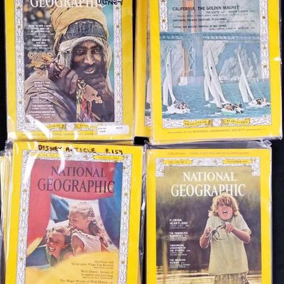 Lot of 8 National Geographic Magazines From the 60s and 70s