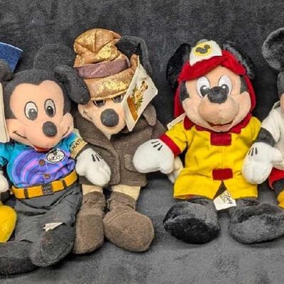 Sale Photo Thumbnail #1095: 7 Disney Assorted Mickey Mouse Bean Bag Dolls