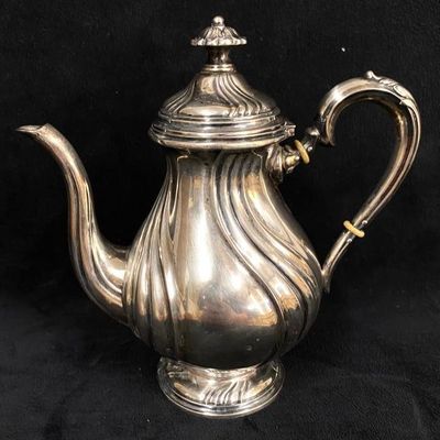 Sale Photo Thumbnail #1174: Turn of the Century German .830 Silver Teapot