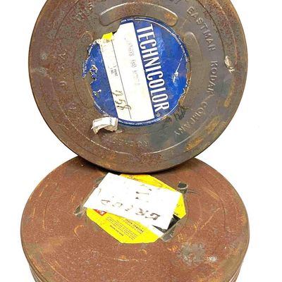 Two Vintage Kodak Technicolor Reel Case Can For Motion Pictures (1)