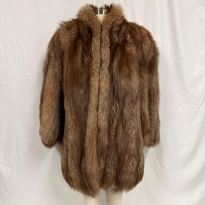 Brown Fox Fur Coat Long Medium Length FurEE