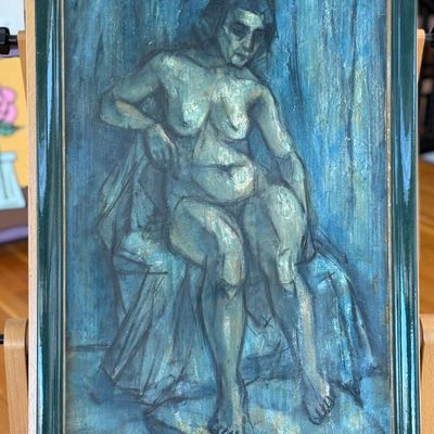 Sale Photo Thumbnail #38: ELLIOT, FIGURATIVE OIL PAINTING