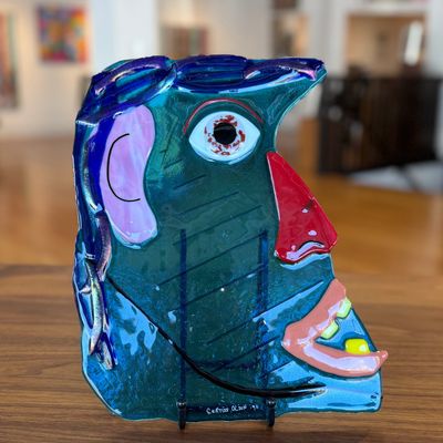 Sale Photo Thumbnail #58: HOWARD CURTISS OLSON, FACE SCULPTURE #1