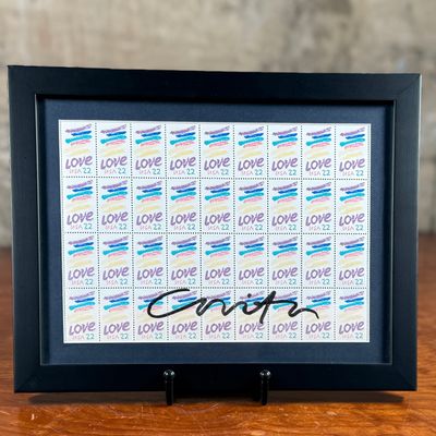 Sale Photo Thumbnail #80: CORITA KENT, SIGNED STAMP SHEET