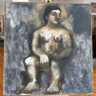 Sale Photo Thumbnail #46: ROBERT GILMORE, "SITTING NUDE"
