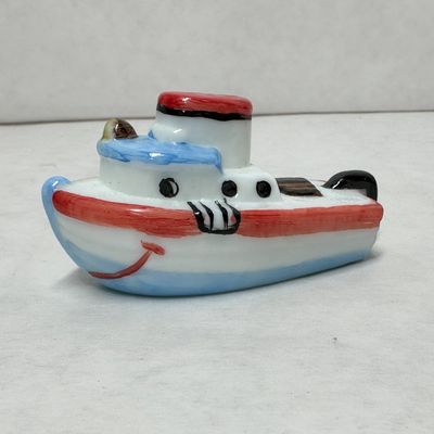 BOYD TEDDY TUGBOAT HAND-PAINTED