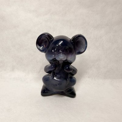 BOYD HEATHER GRAY GLASS MOUSE, 1988-1993