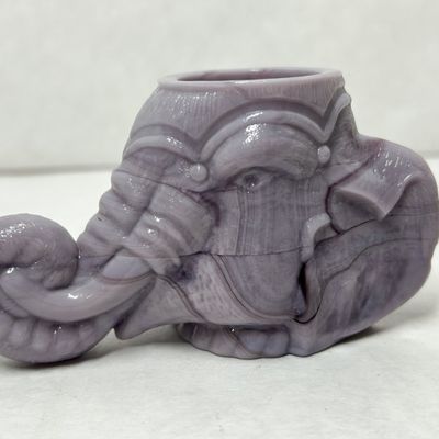 BOYD GLASS PURPLE SLAG ELEPHANT