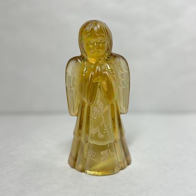 FENTON GOLD IRIDESCENT GLASS ANGEL
