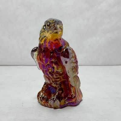 BOYD BERNIE THE EAGLE AMBERINA IRIDESCENT GLASS EAGLE