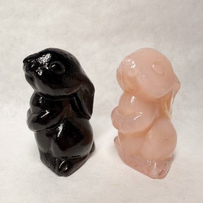 BOYD GLASS RABBIT FIGURINES, 1989-1993