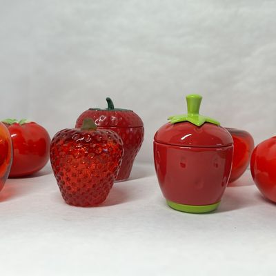MCM RED FRUIT CERAMIC AND GLASS