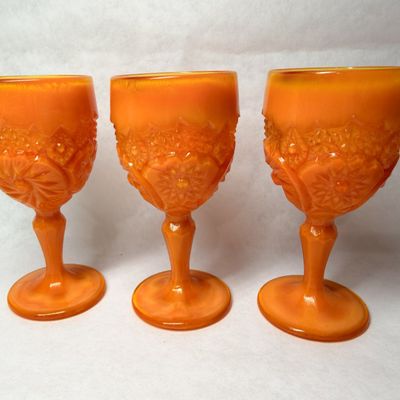 BOYD ORANGE GOBLETS