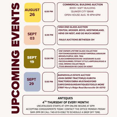 UPCOMING AUCTIONS