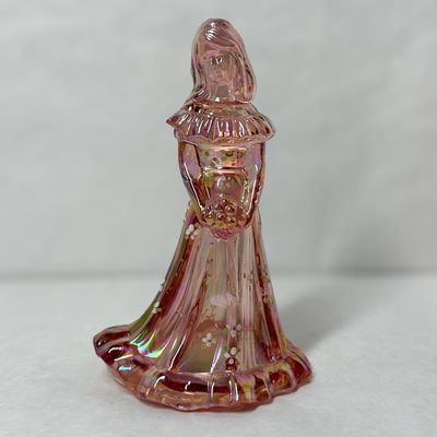 FENTON IRIDESCENT PINK GLASS BRIDESMAID