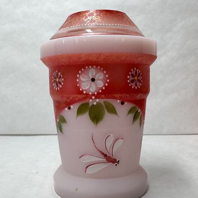 FENTON ROSALENE GLASS FAIRY LAMP 38/163