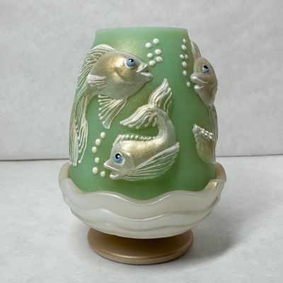 FENTON KOI GLASS FAIRY LAMP 2026 SPINDLER 1/5