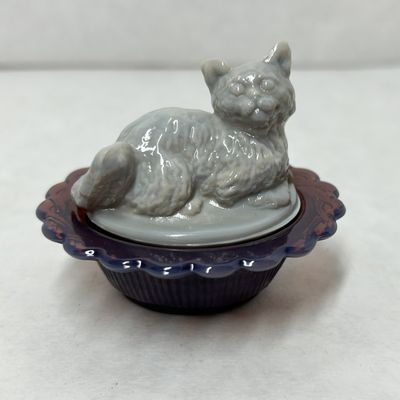 MOSSER GLASS SLAG CAT NEST