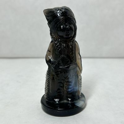 BLACK SLAG GLASS INDIAN