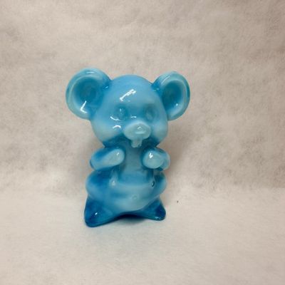 BOYD BLUE SLAG GLASS MOUSE