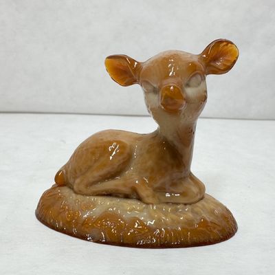 BOYD BINGO DEER CARAMEL SLAG GLASS